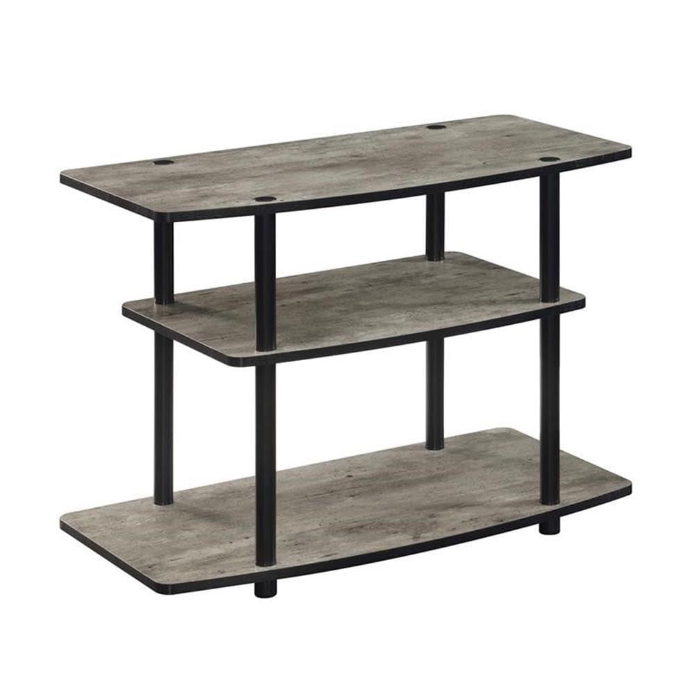 Convenience Concepts Designs2Go No Tools 3 Tier TV Stand, Faux Birch/Black