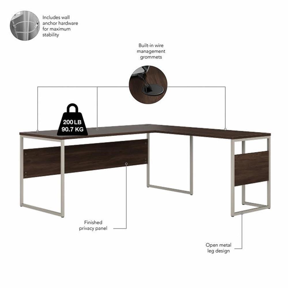 Hybrid L-Shaped Computer Desk Office Set