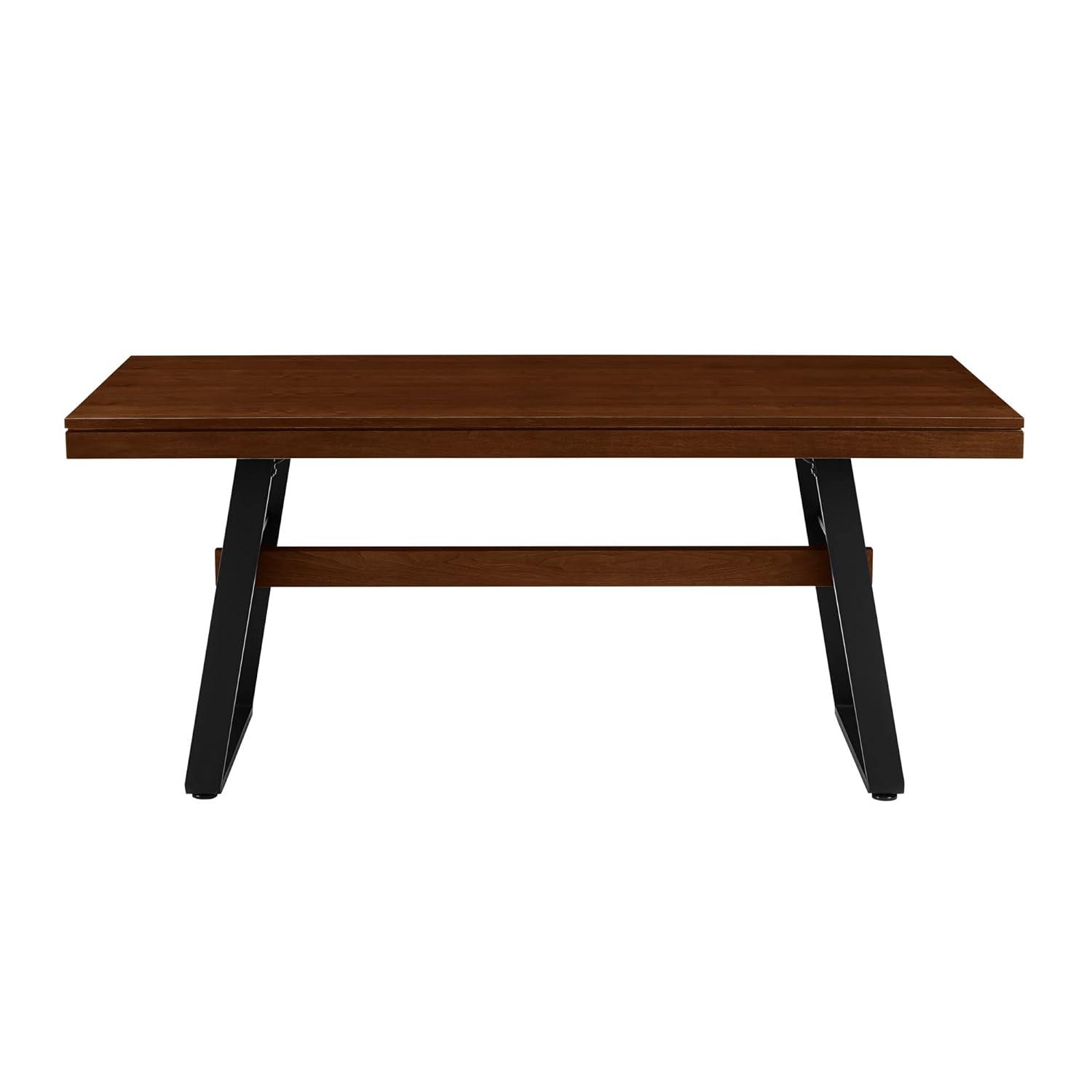 Ash Metal Base Dining Table