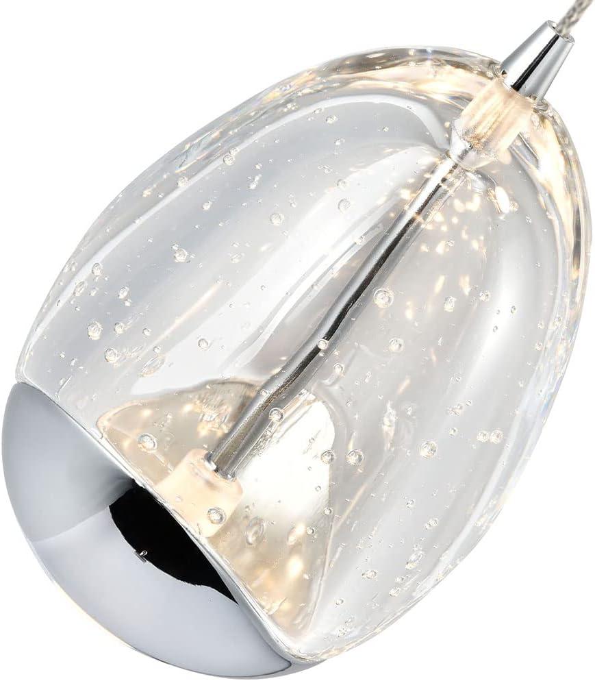 Artisan Deco 7.5" Polished Chrome Globe LED Pendant Light