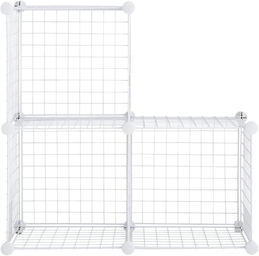 Rubbermaid 3-Piece Stackable Modular Storage Cube Set, Closet Organizer, White