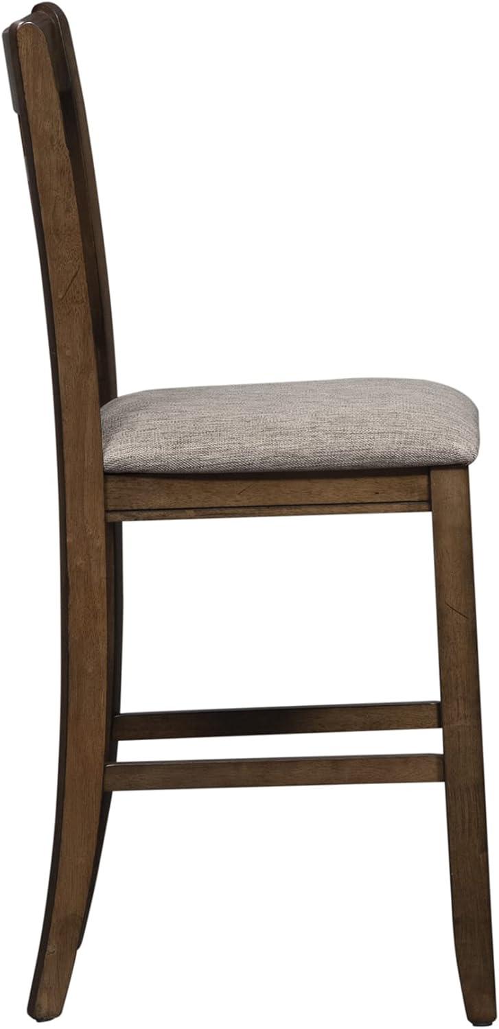 Santa Rosa Medium Brown 24 Inch Lattice Back Counter Chair-Set of 2