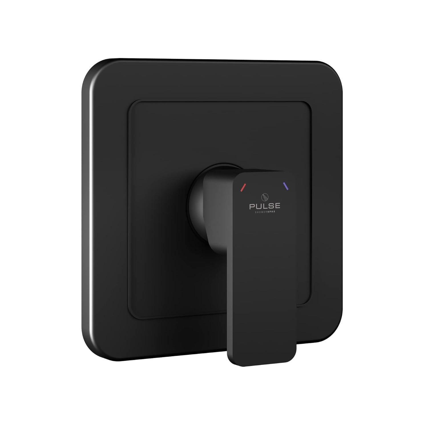 Tru-Temp 1-Handle Pressure Balanced 1/2 in. Rough-In Valve Trim Kit in Matte Black (Valve Included)