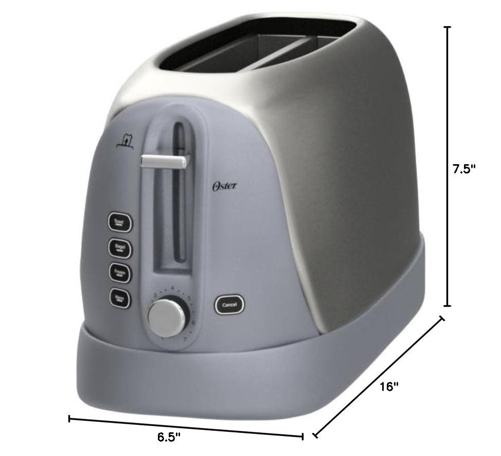 Oster TSSTTR6330-NP Tostadora de 2 Rebanadas Extralarga, Acero Inoxidable