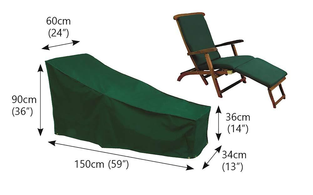 Bosmere C567 Chaise / Steamer Chair Cover - 59 x 24 in. - Green