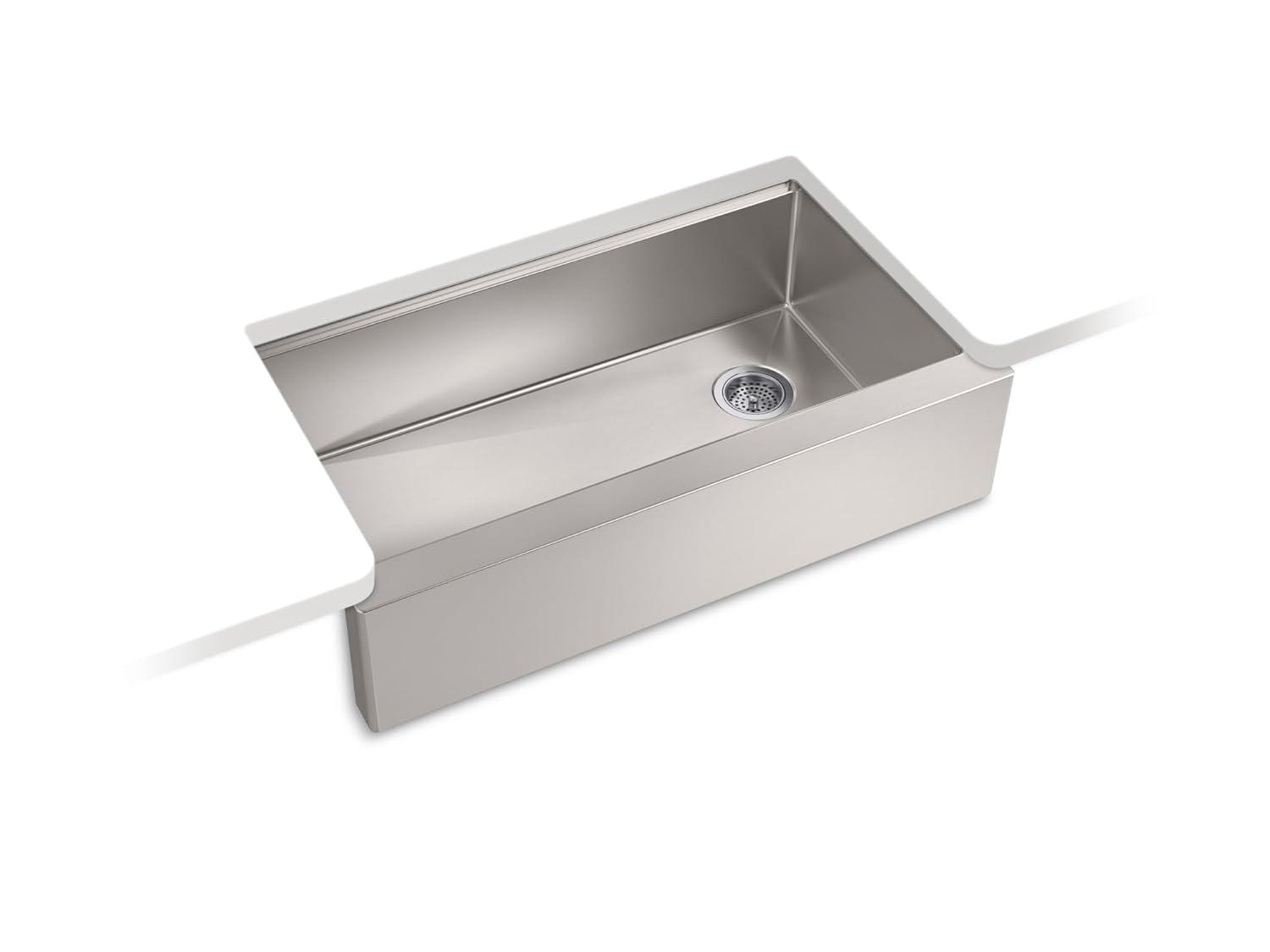 Strive 36" Stainless Steel Farmhouse Undermount Single-Bowl Kitchen Sink