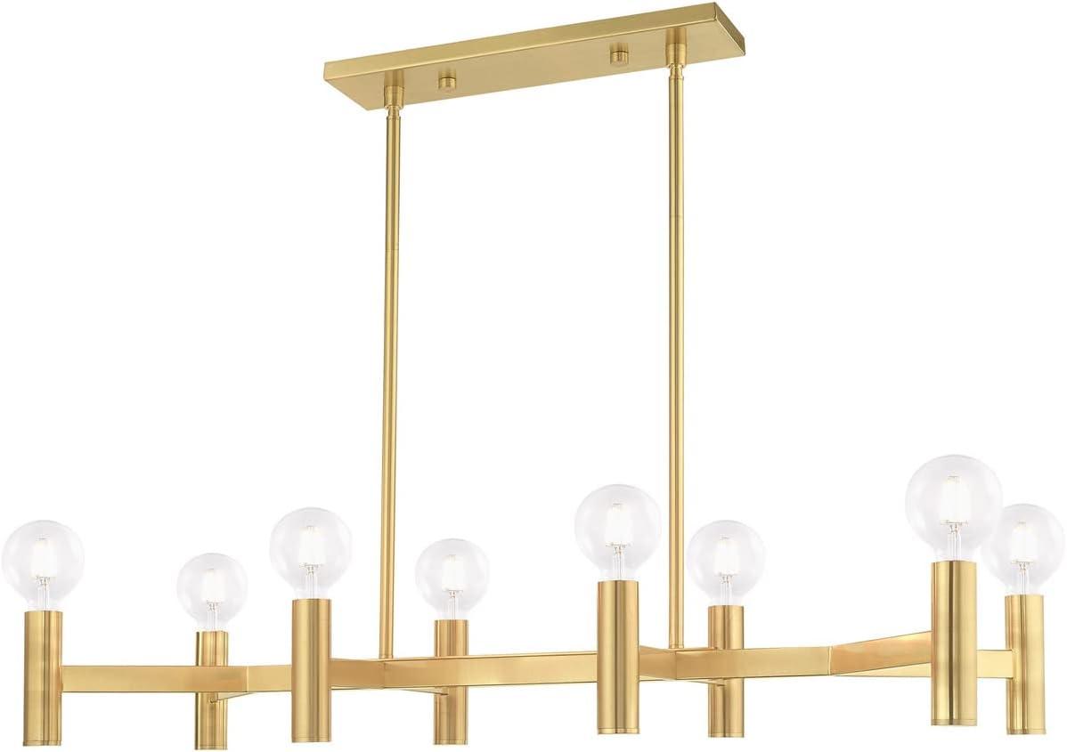 Livex Lighting Copenhagen 8 - Light Chandelier in  Satin Brass