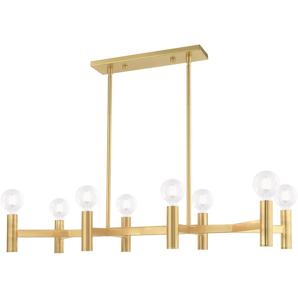 Livex Lighting Copenhagen 8 - Light Chandelier in  Satin Brass
