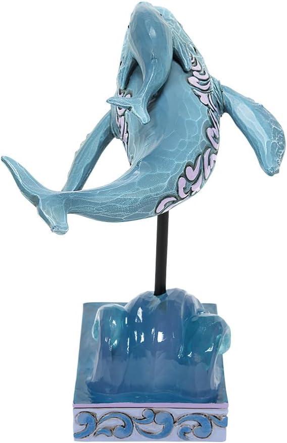 Enesco Animal Planet by Jim Shore Mother Blue Whale and Calf in Waves Figurine- Stone Resin Hand Painted Crafted Collectible Animal Figurines Home Decor Statue, 5.5 Inch