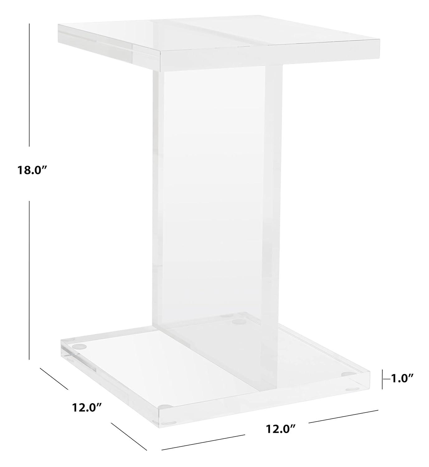 Jennabeth Clear Acrylic Rectangular Accent Table