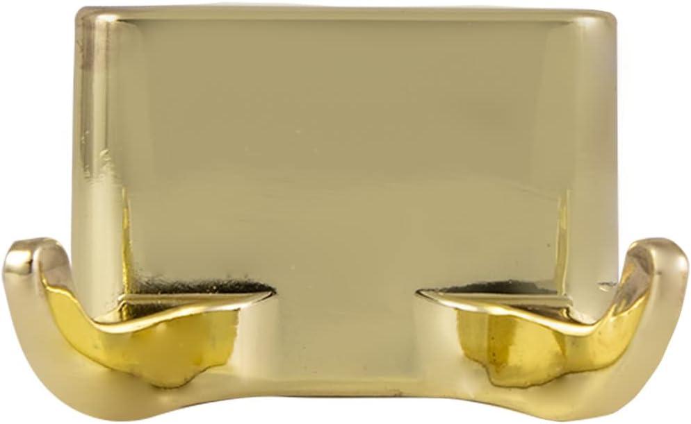 Polished Brass Double Robe Hook with Square Design