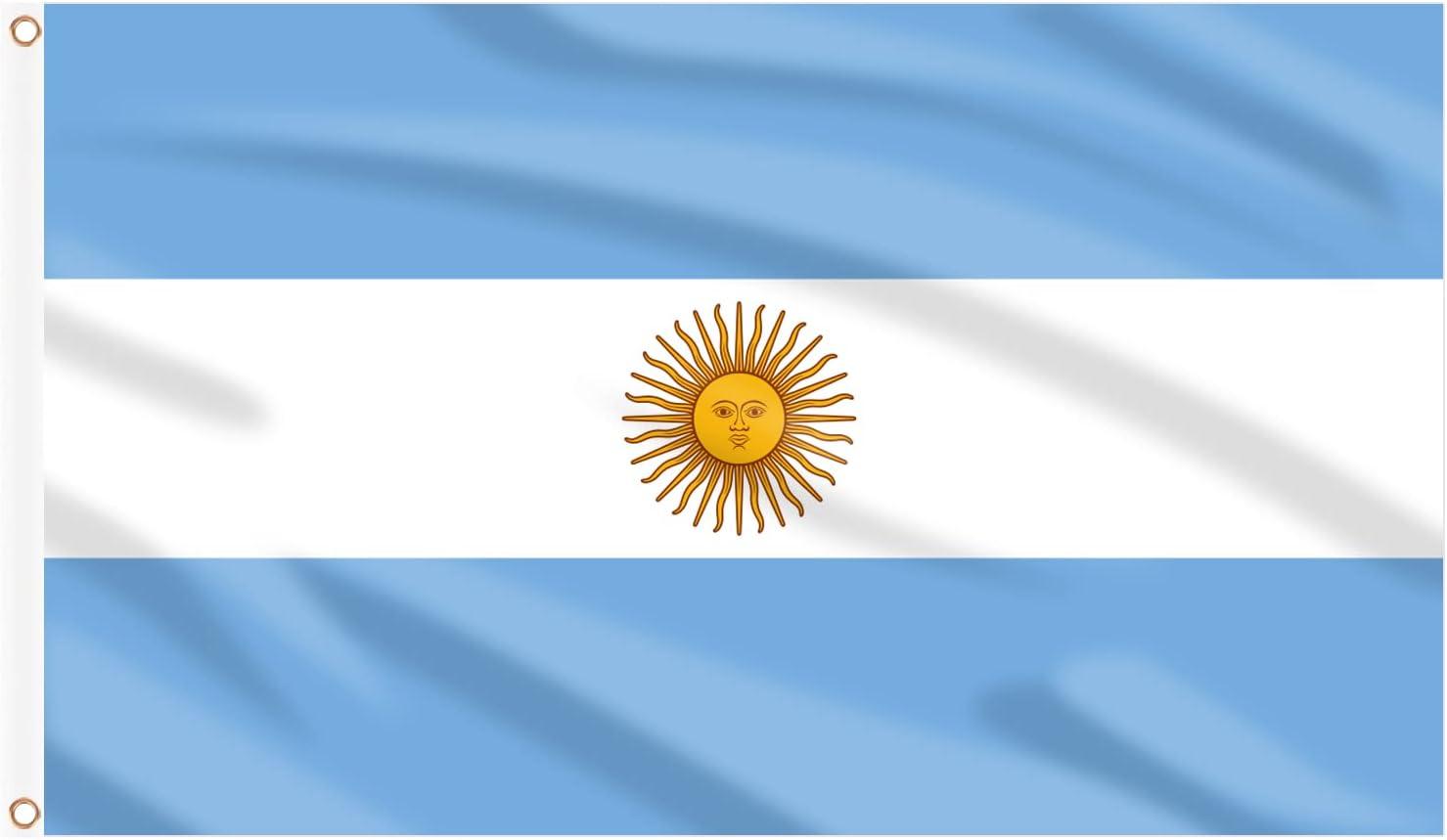 Argentina Flag 3x5 Ft Polyester with Brass Grommets