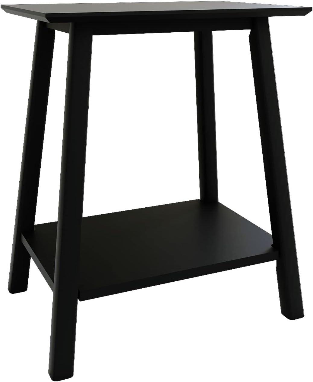 Plank+Beam Nightstand, Solid Wood Mid-Century Modern Bedside Table for Bedroom