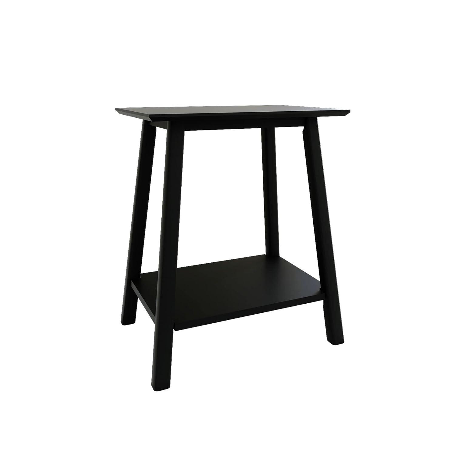 Plank+Beam Nightstand, Solid Wood Mid-Century Modern Bedside Table for Bedroom