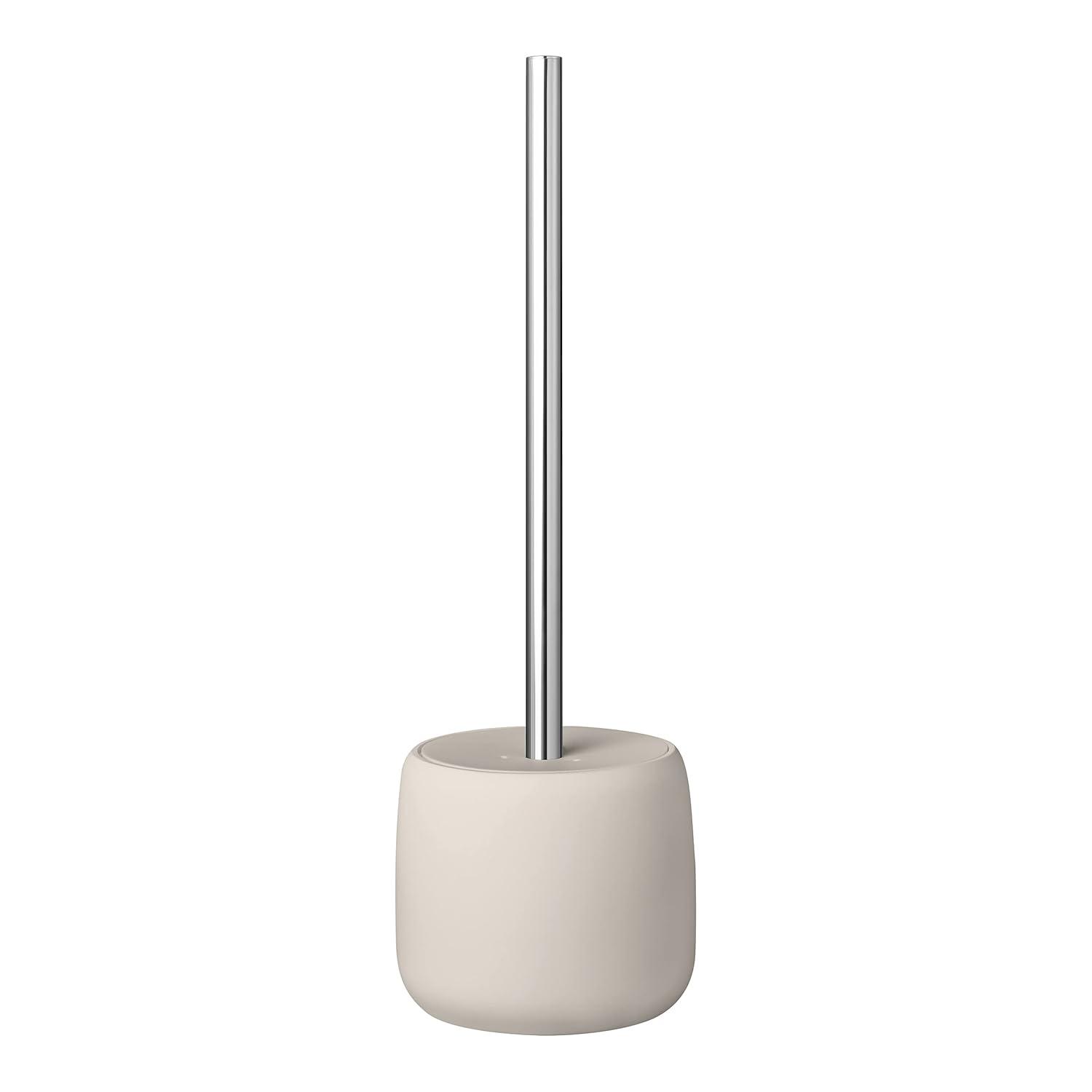 Blomus SONO Moonbeam Cream Decorative Toilet Plunger and Holder