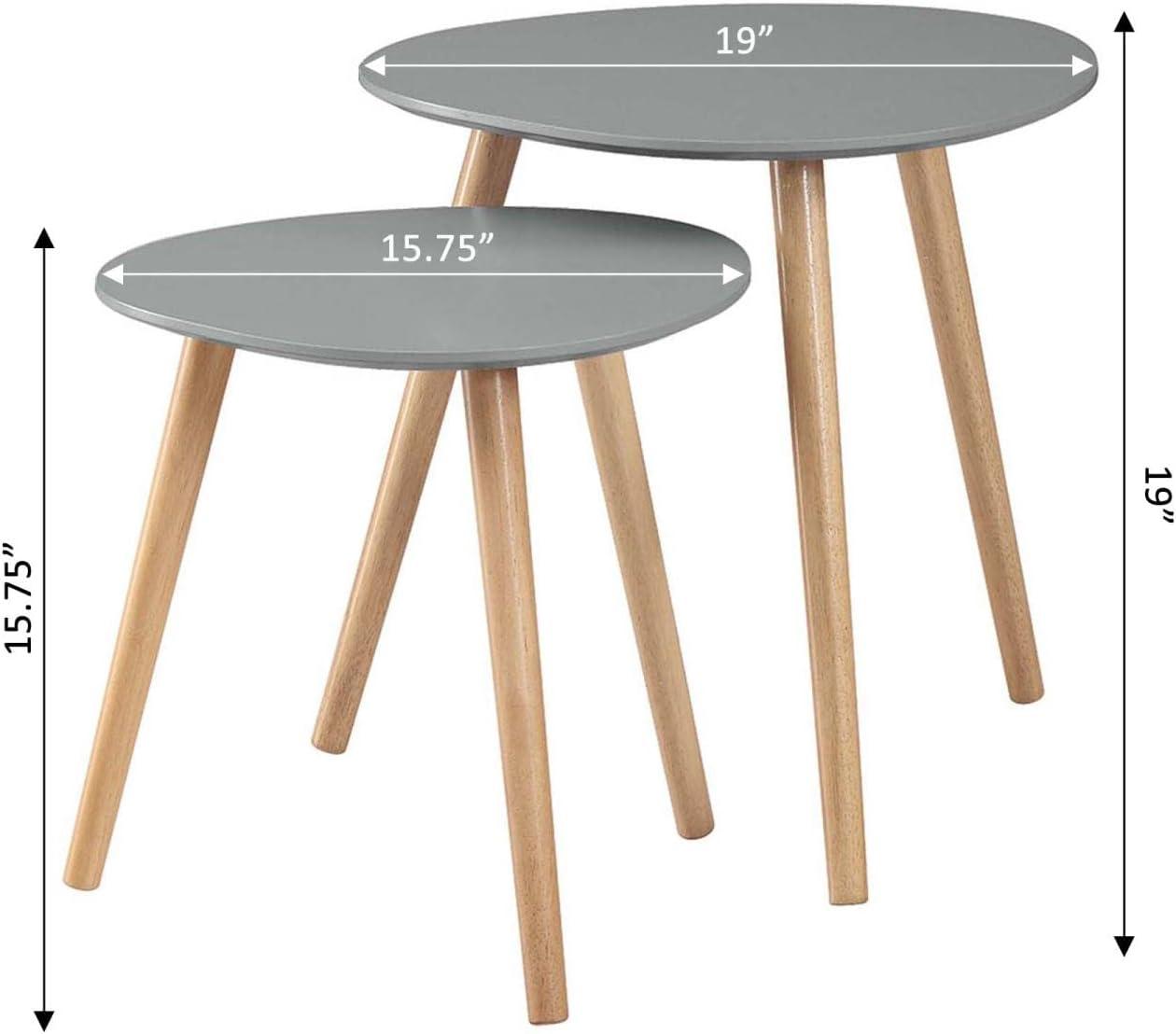 Oslo Gray and Light Oak Nesting End Tables