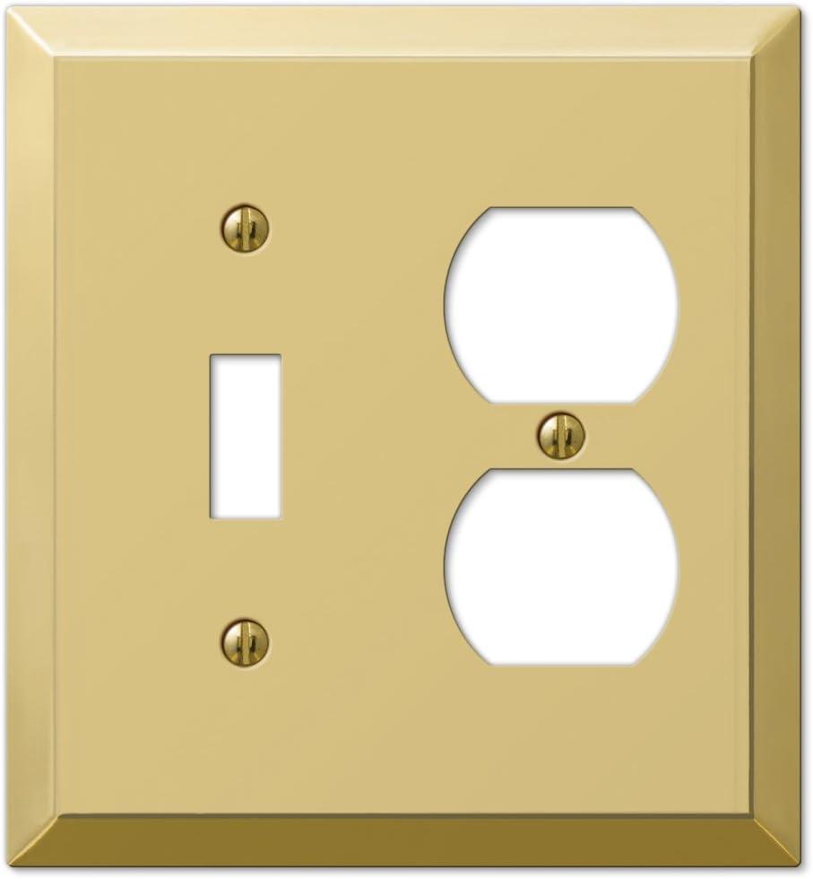 Amerelle Polished Brass 2-Gang Duplex Toggle Wall Plate