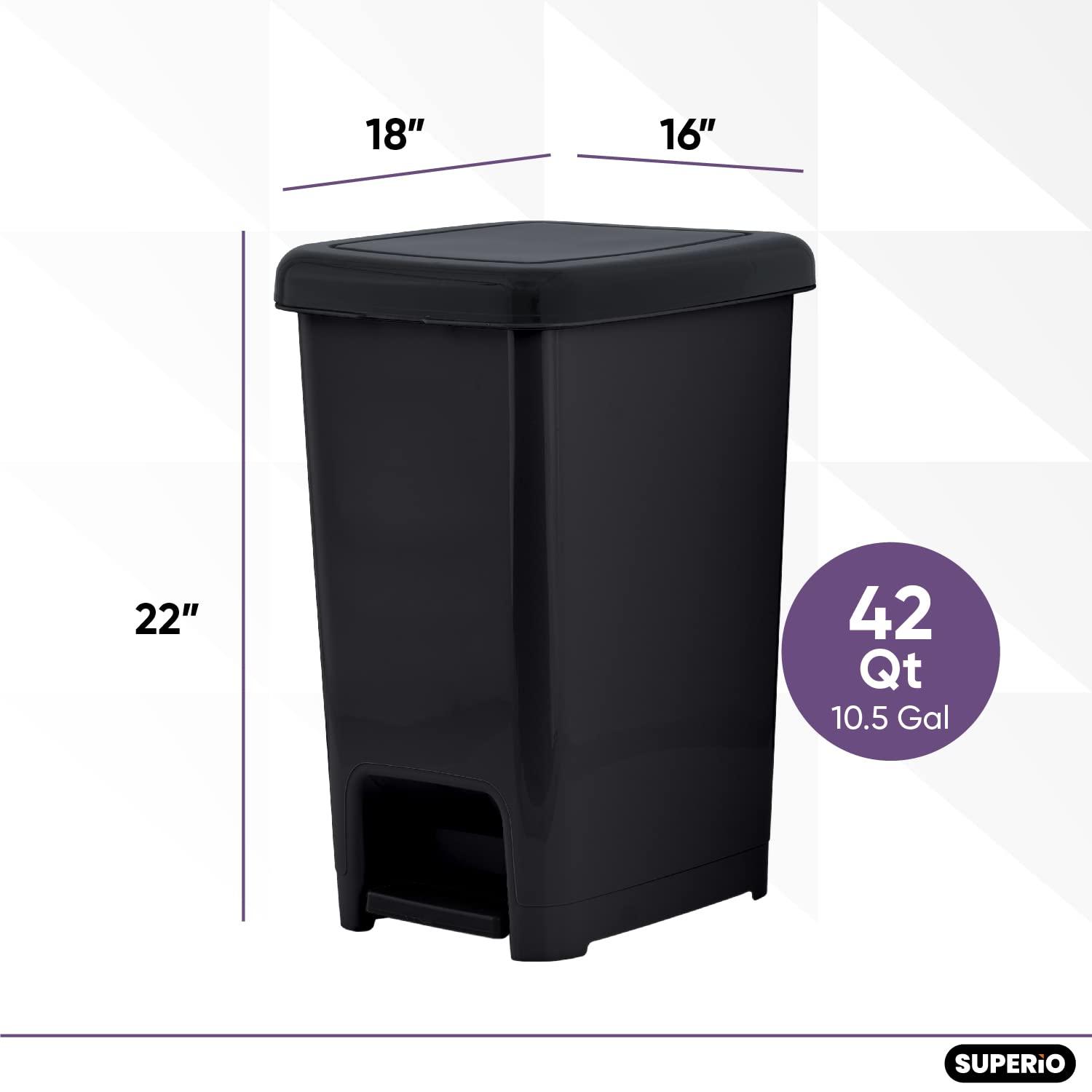 Superio 10.5 Gallon Step On Trash Can