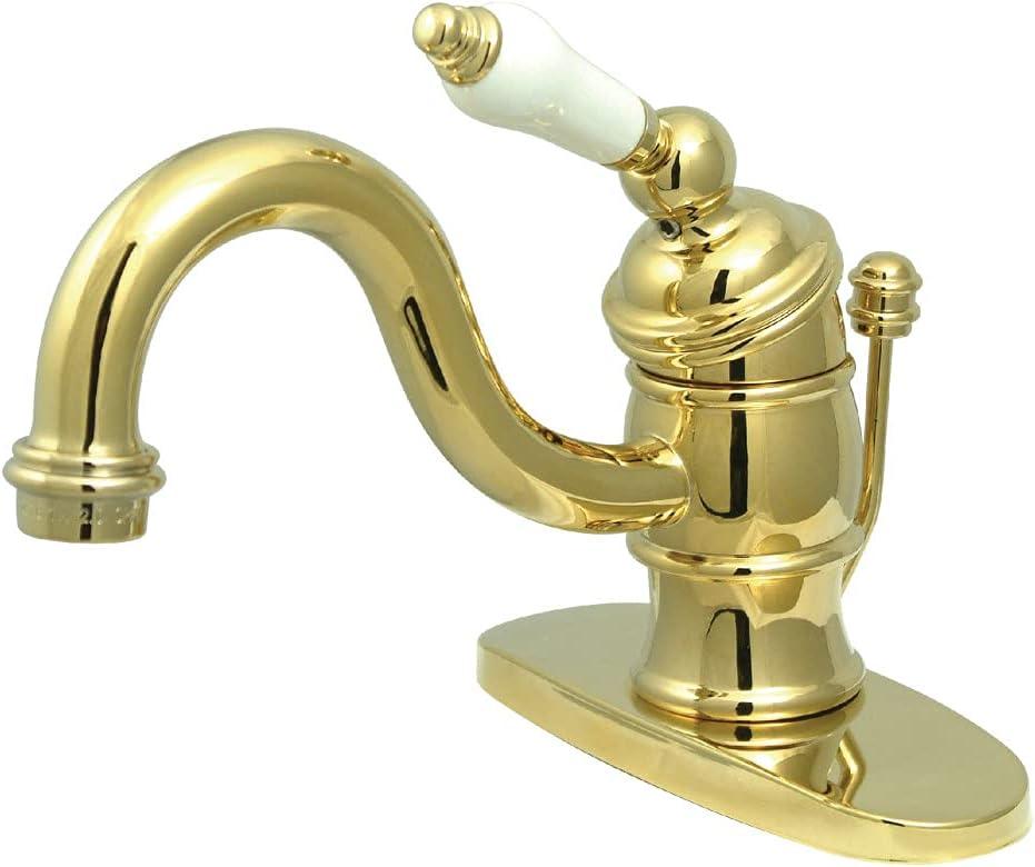 Victorian Polished Brass Single-Handle Bathroom Faucet