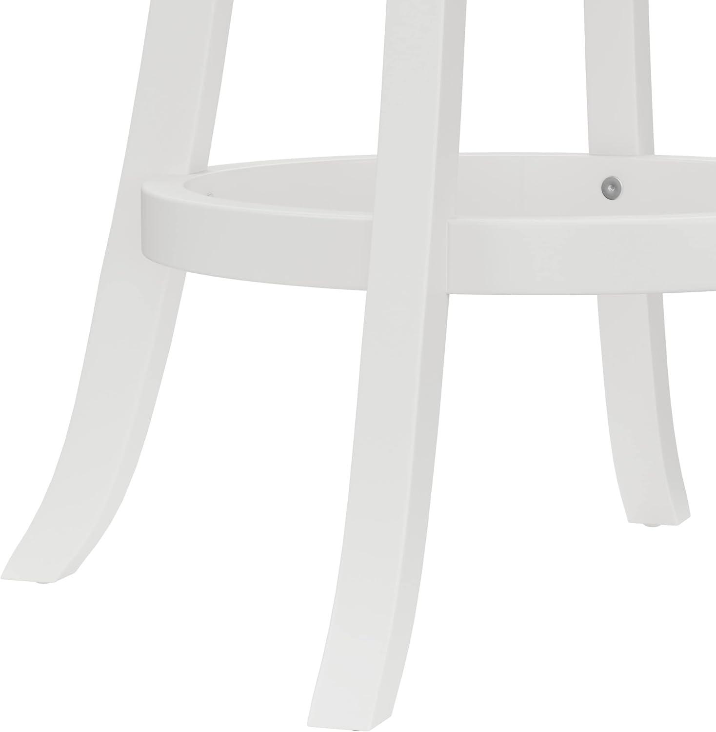 Hillsdale Fairfox 43.5" Wood Transitional Bar Stool in White/Light Beige