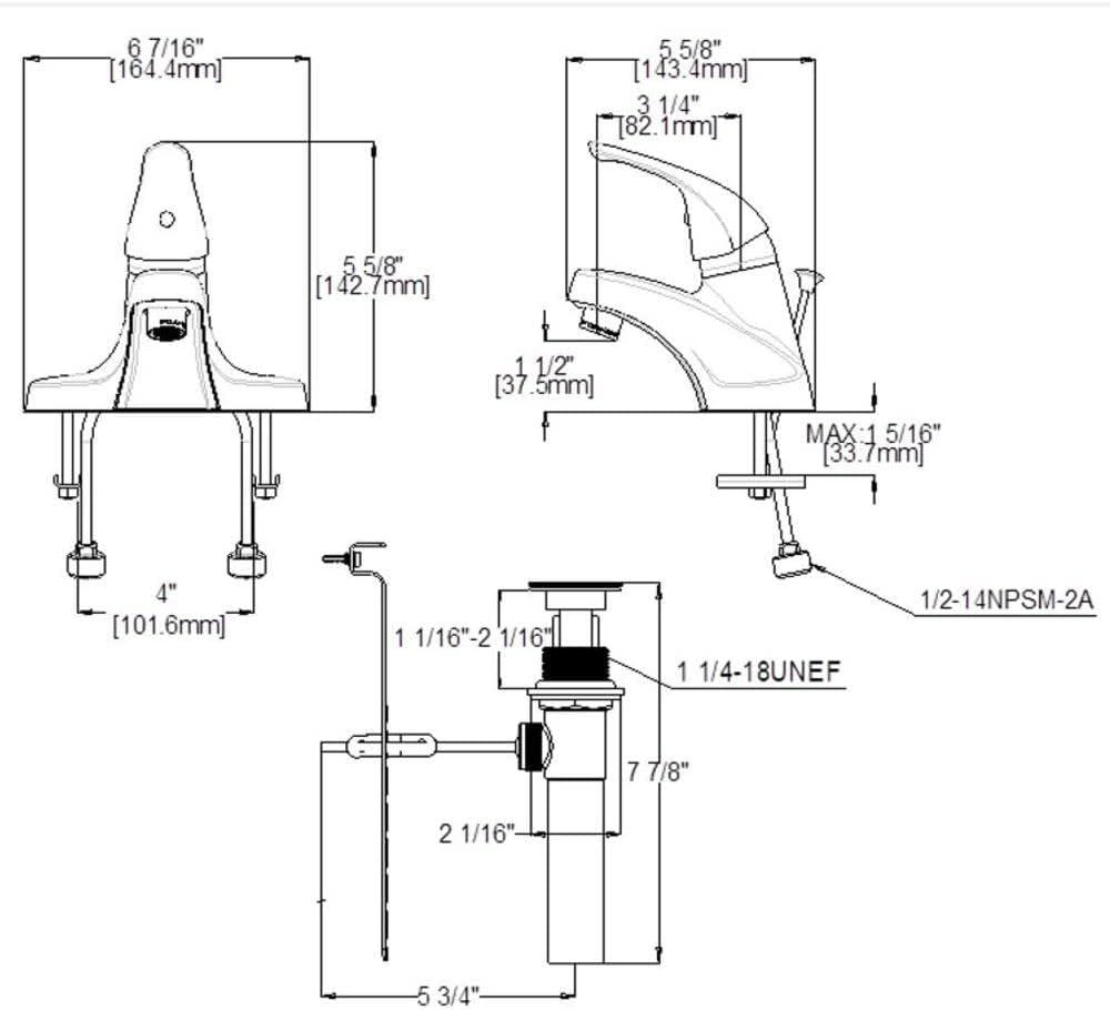 Middleton 4 in. Centerset 1-Handle Bathroom Faucet in Satin Nickel