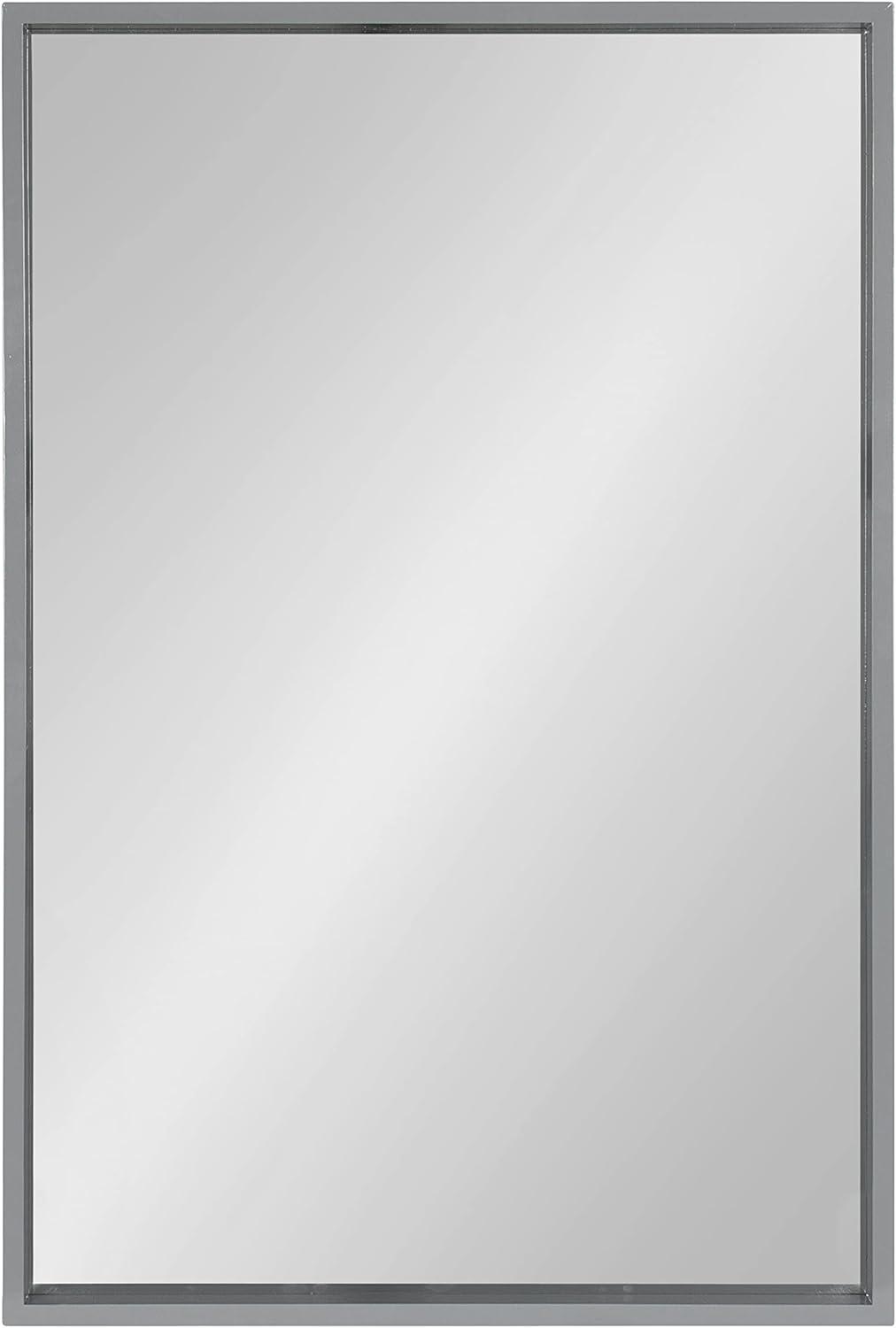 24" x 36" Travis Framed Decorative Wall Mirror Gray - Kate & Laurel All Things Decor