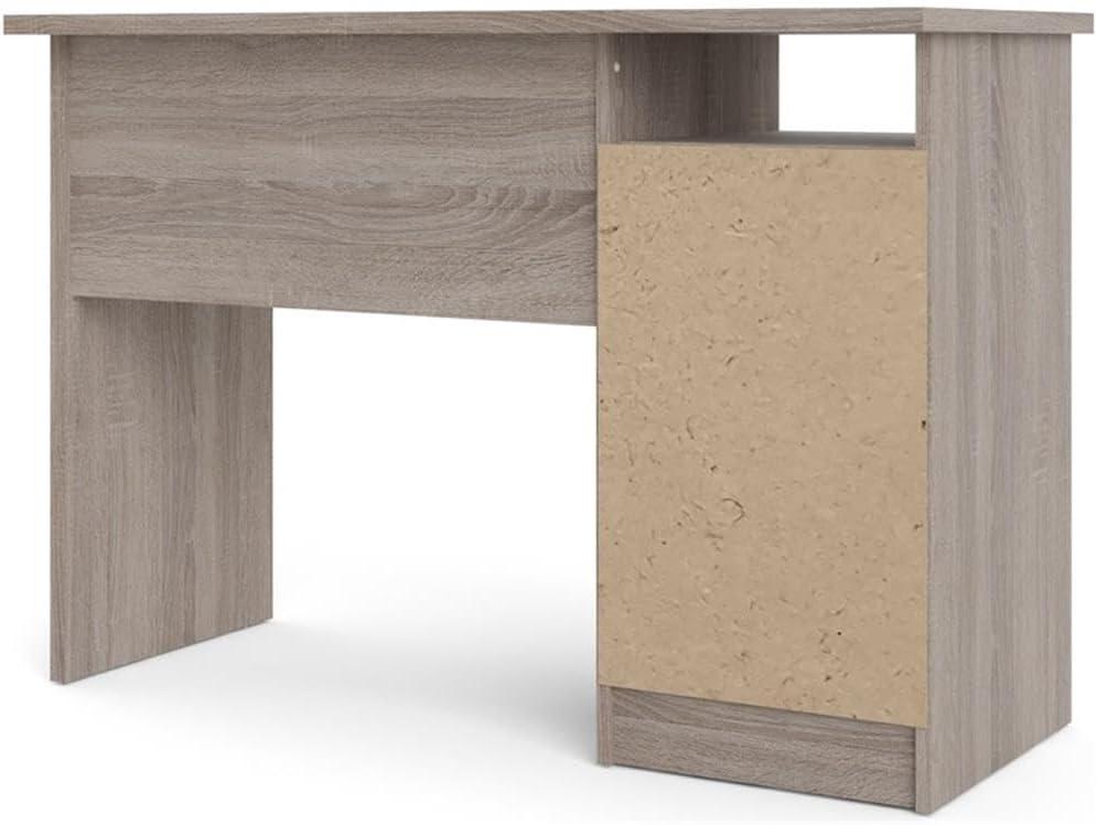 Tvilum Warner 4 Drawer Office Desk with 1 Shelf for Adults, Truffle