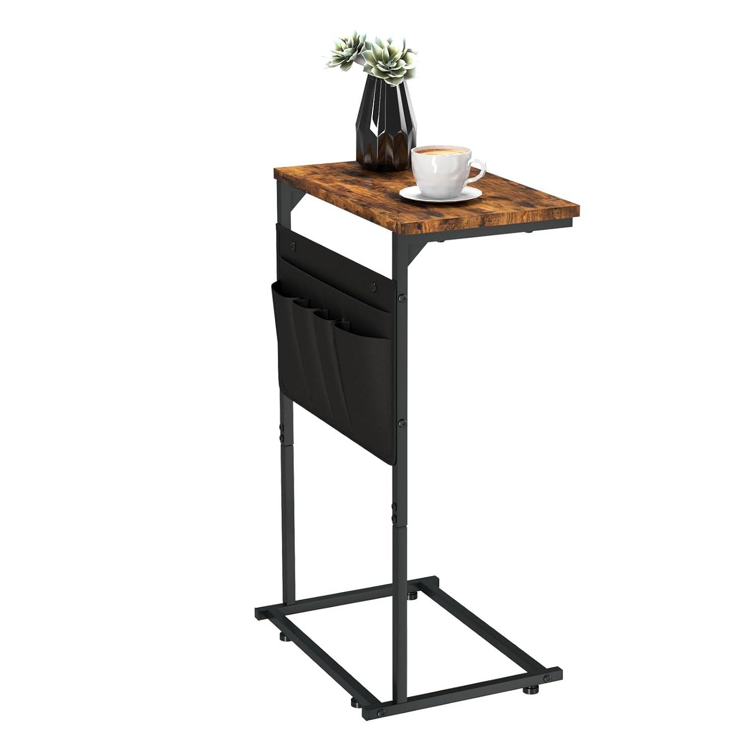 Vantic Rustic Wood Composite Console Table, Brown