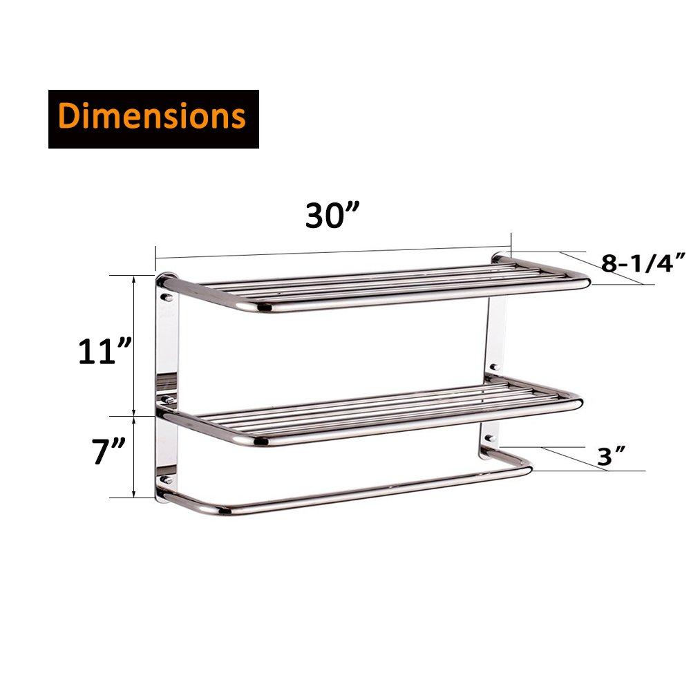 OPTERWQ B07D1M95PW- 3 Wall Mounted Required Towel Rack