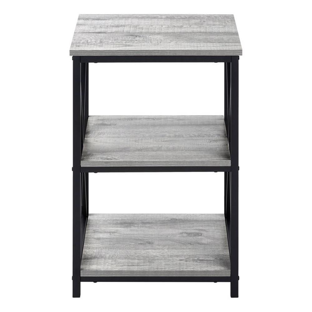 Longshore Tides Accent Table, Side, End, Nightstand, Lamp, Living Room, Bedroom, Metal, Laminate
