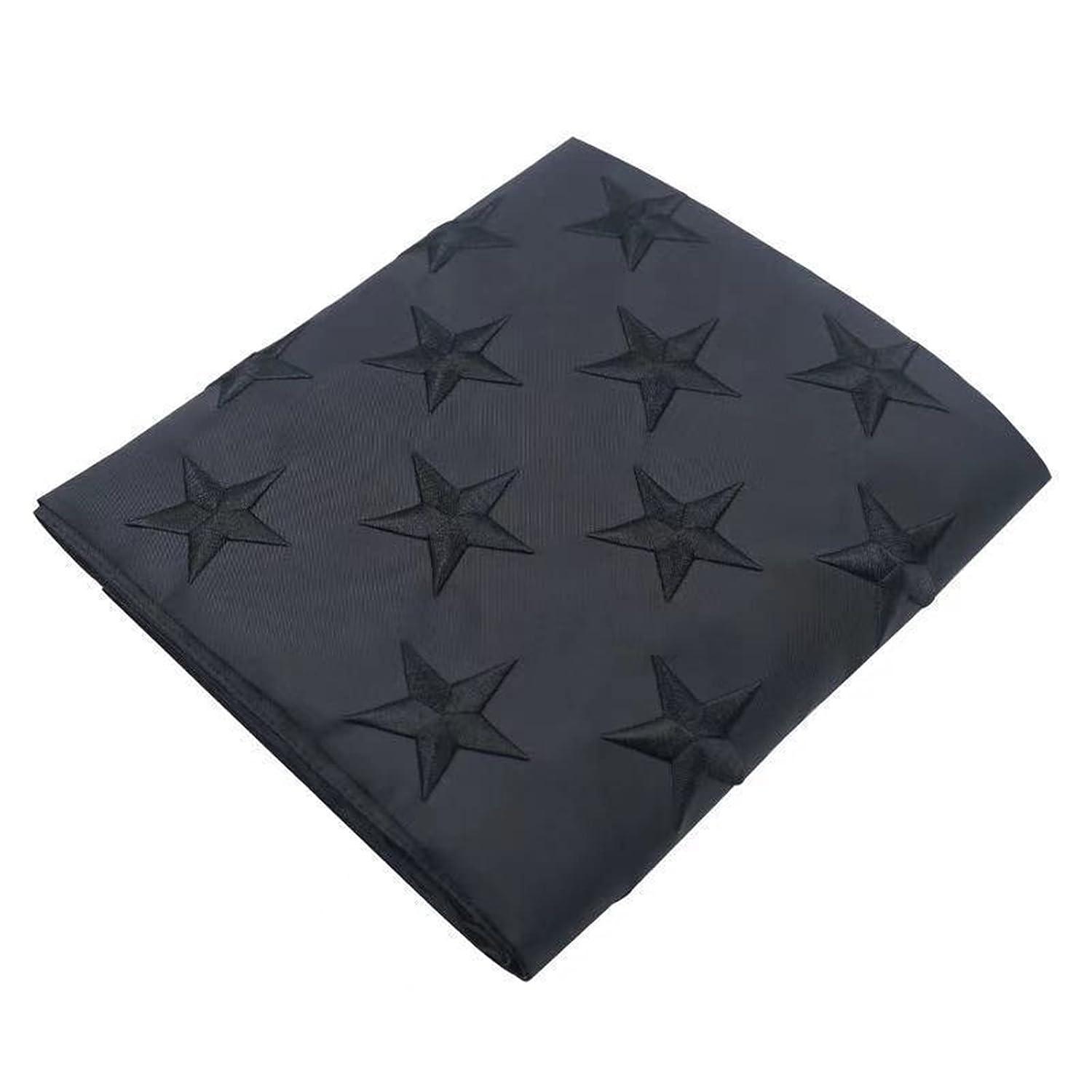 All Black American Flag 3x5 Ft All Black US Flag, Embroidered Stars, Sewn Stripes, Brass Grommets Black Flag, Heavy Duty USA Flags for Outdoor Blackout Tactical US Black Flag