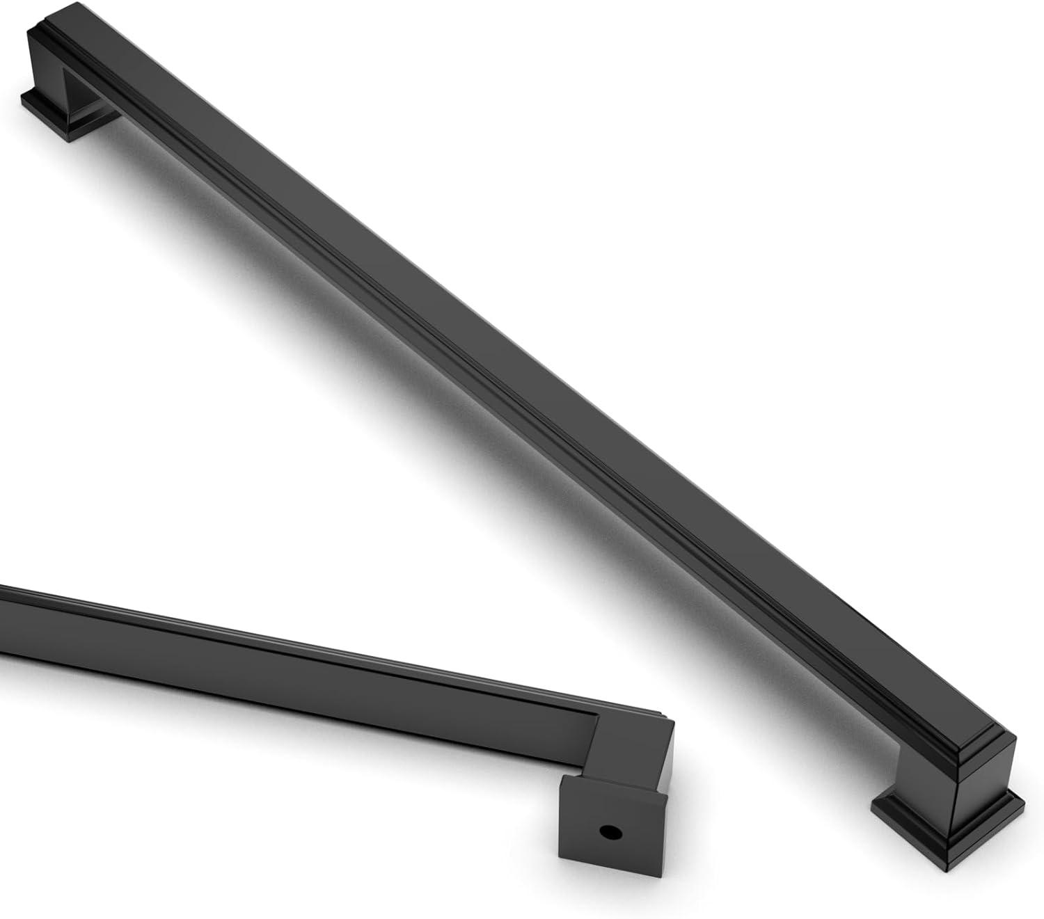 10-Inch Matte Black Modern Cabinet Bar Pulls with Mounting Hardware