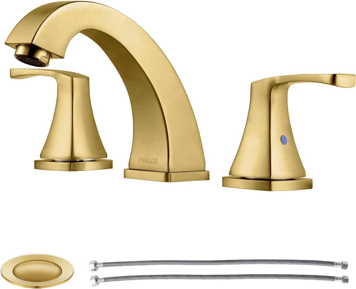 Widespread 2-handle Bathroom Faucet with Drain Assembly