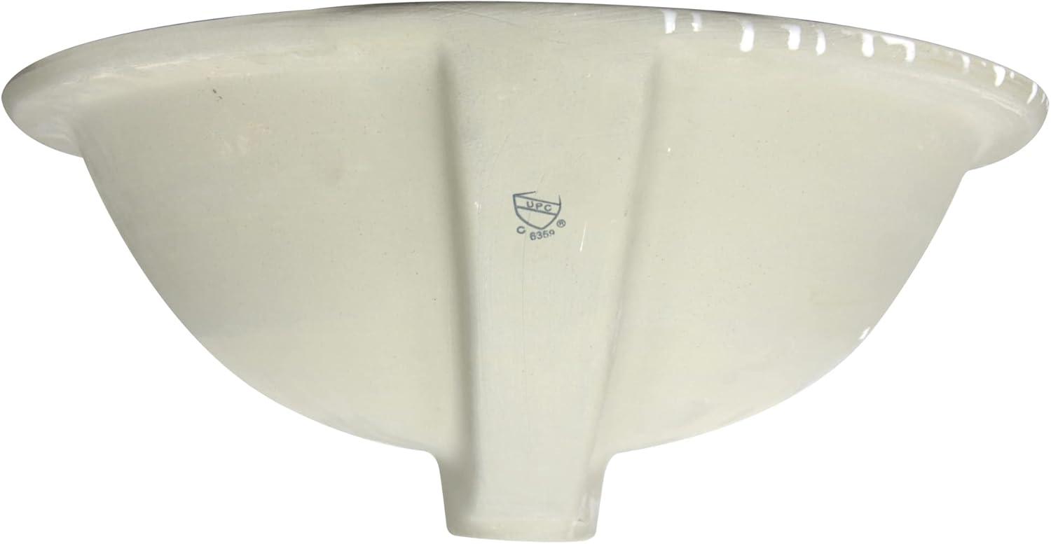 Nantucket Sinks Great Point 13.75'' Vitreous China Oval Bathroom Sink with Overflow