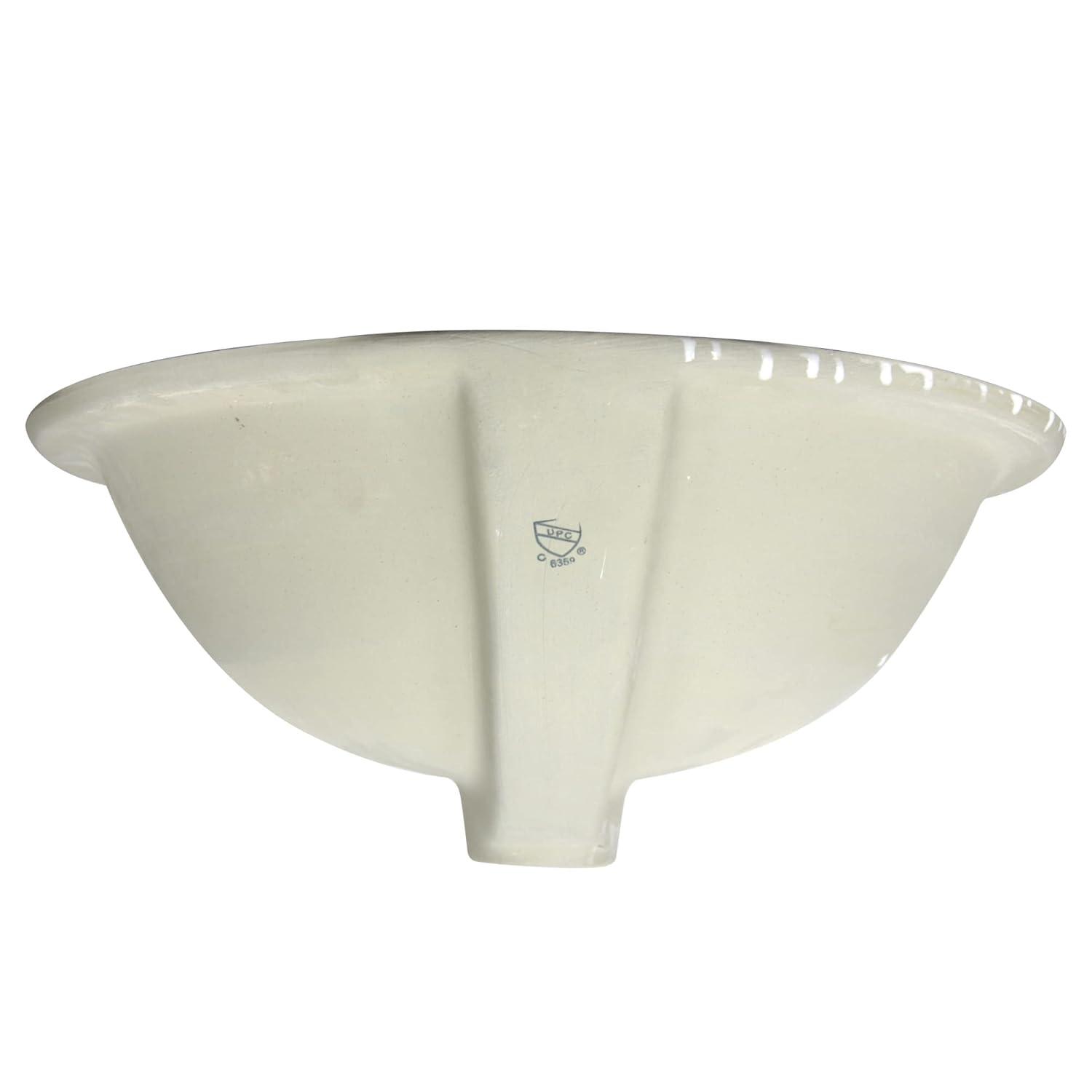 Nantucket Sinks Great Point 13.75'' Vitreous China Oval Bathroom Sink with Overflow