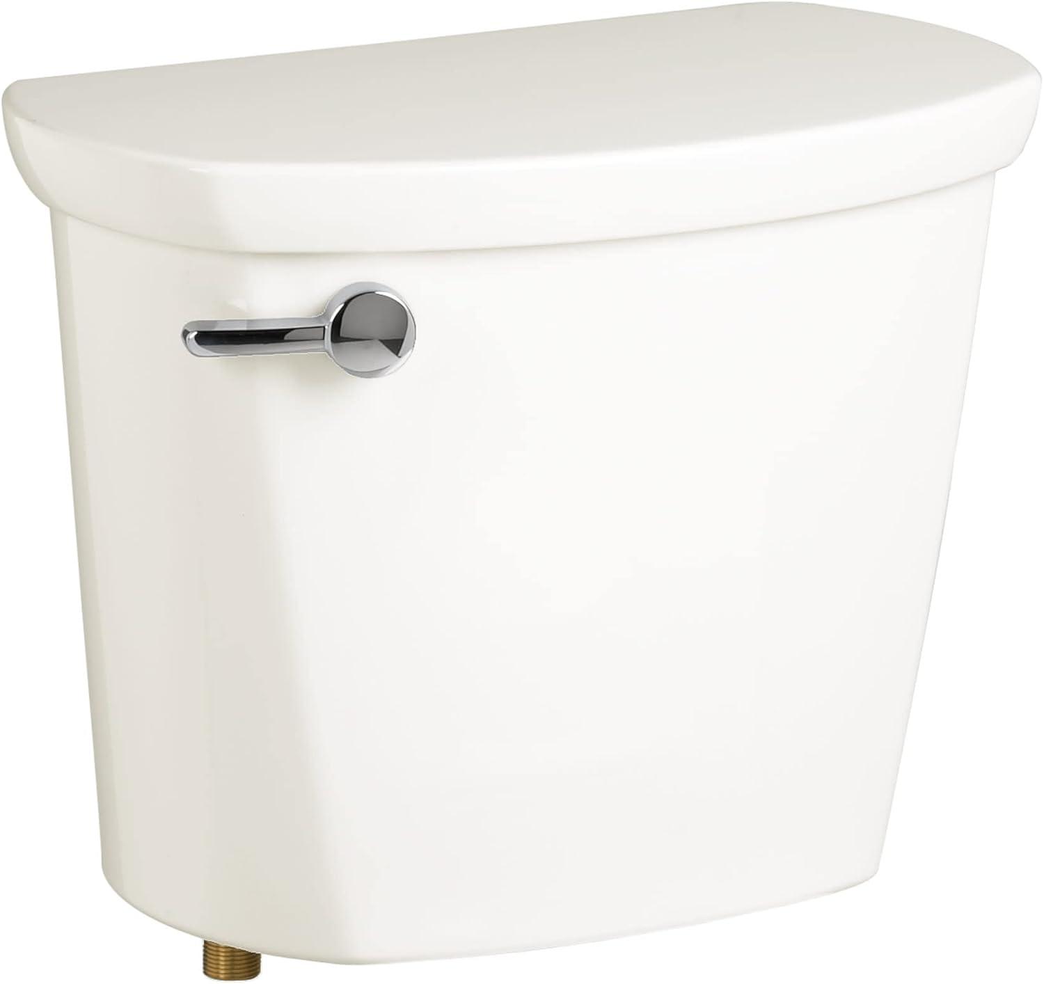 White Porcelain Dual Flush Toilet Tank with Chrome Lever