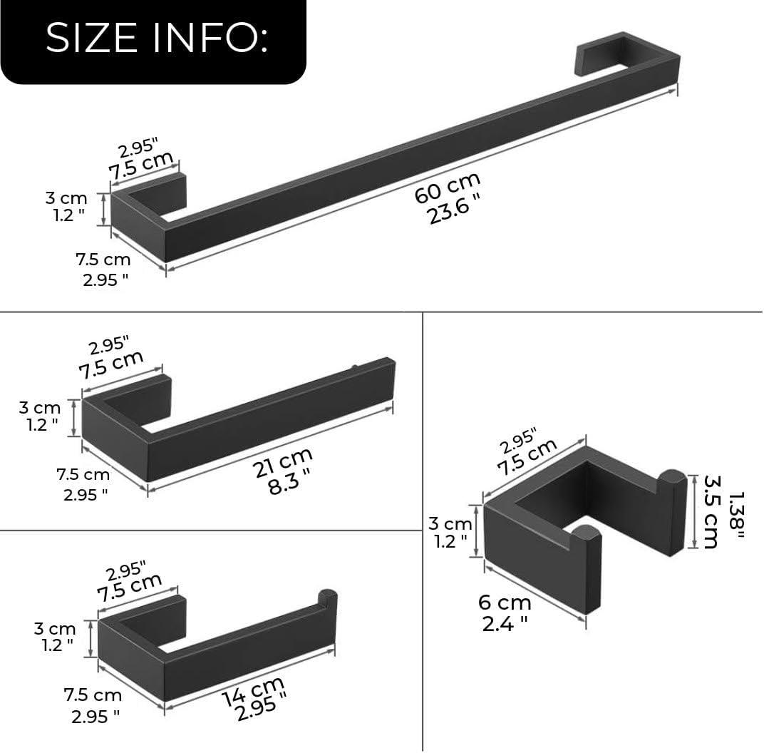 4 - Piece Bathroom Hardware Set
