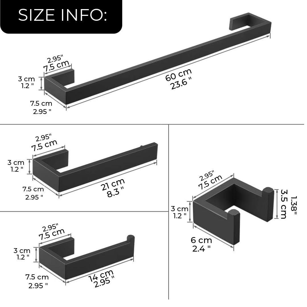 4 - Piece Bathroom Hardware Set