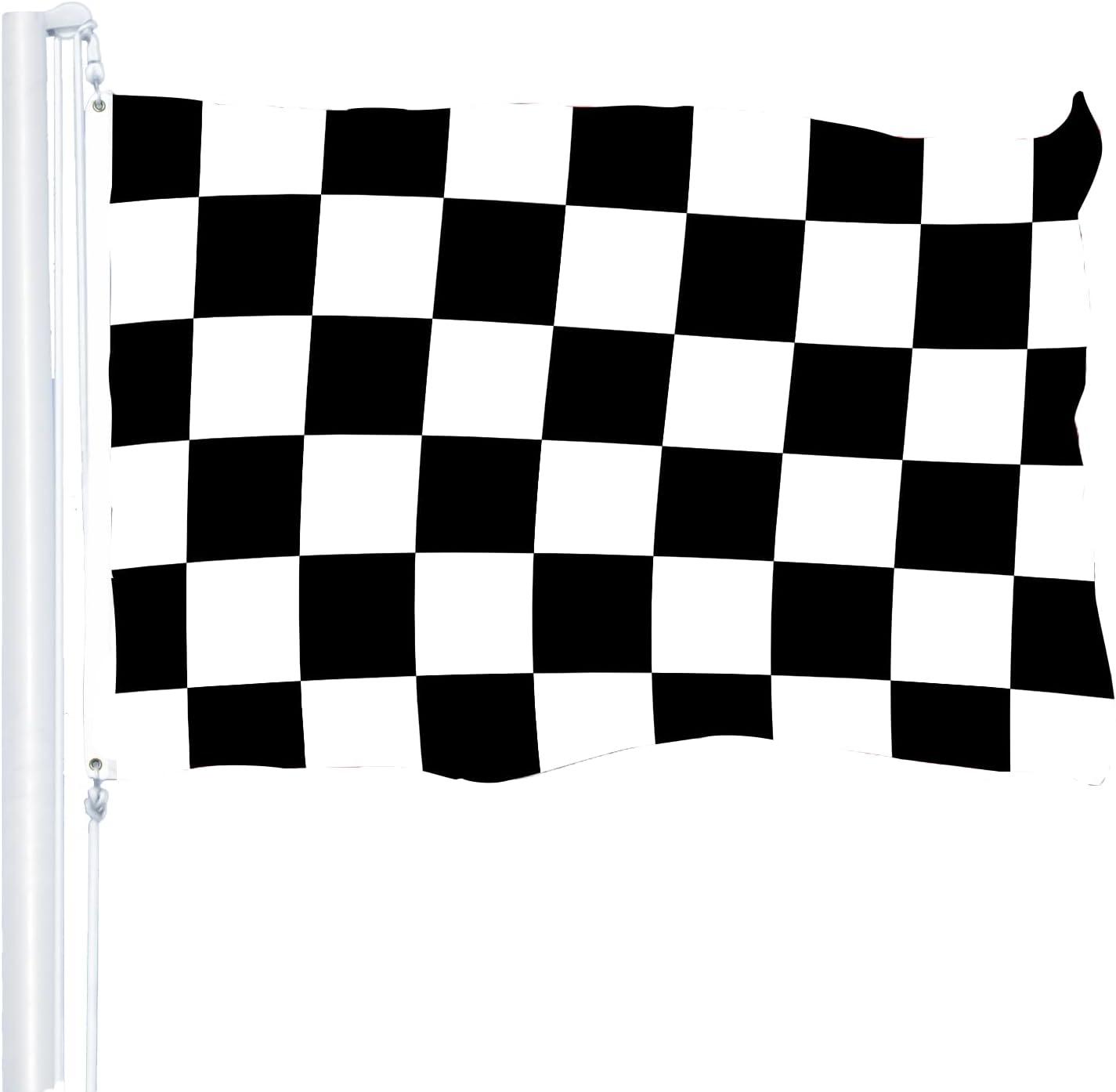 ANLEY 3x5 foot Checkered Flag - Black and White Racing Flags Polyester