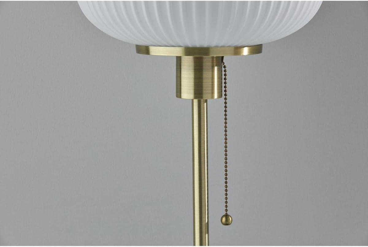 Nausica Ribbed Glass Floor Lamp (58")