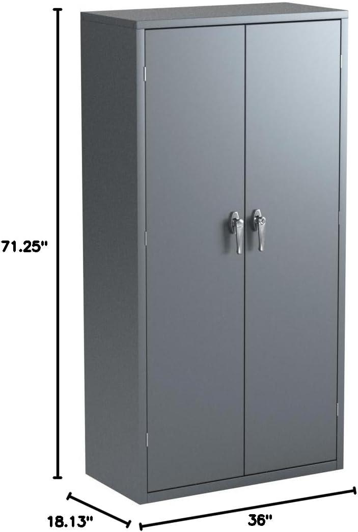 HON SC1872S Assembled Storage Cabinet, 36w x 18-1/4d x 71-3/4h, Charcoal