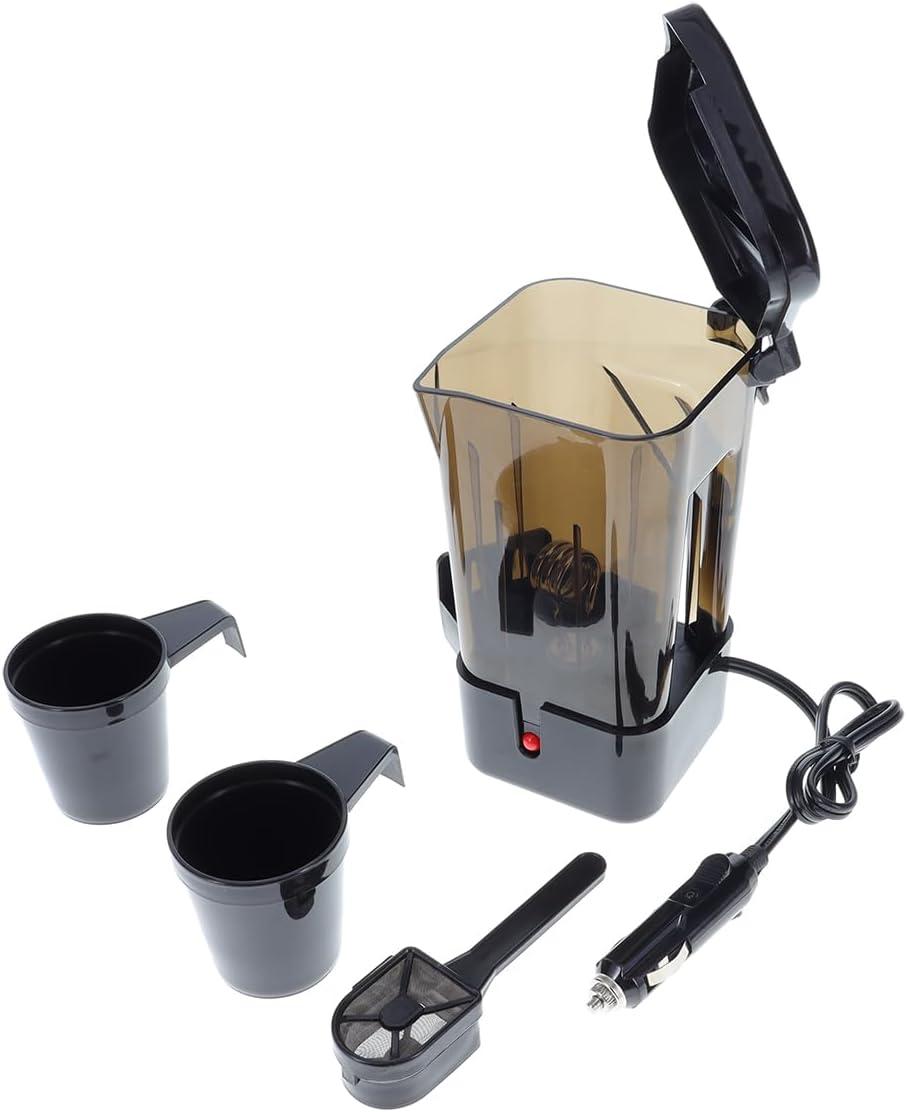 RoadPro 12V 13.5-Ounce Smart Pot II RP5027S - Electric Hot Pot Travel Kettle Tea Portable Water Boiler DC Electric Kettle for Car Truck Van - Clear