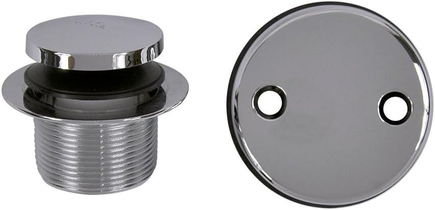 Chrome Plastic Tub and Shower Drain Kit with Touch-Toe Stopper