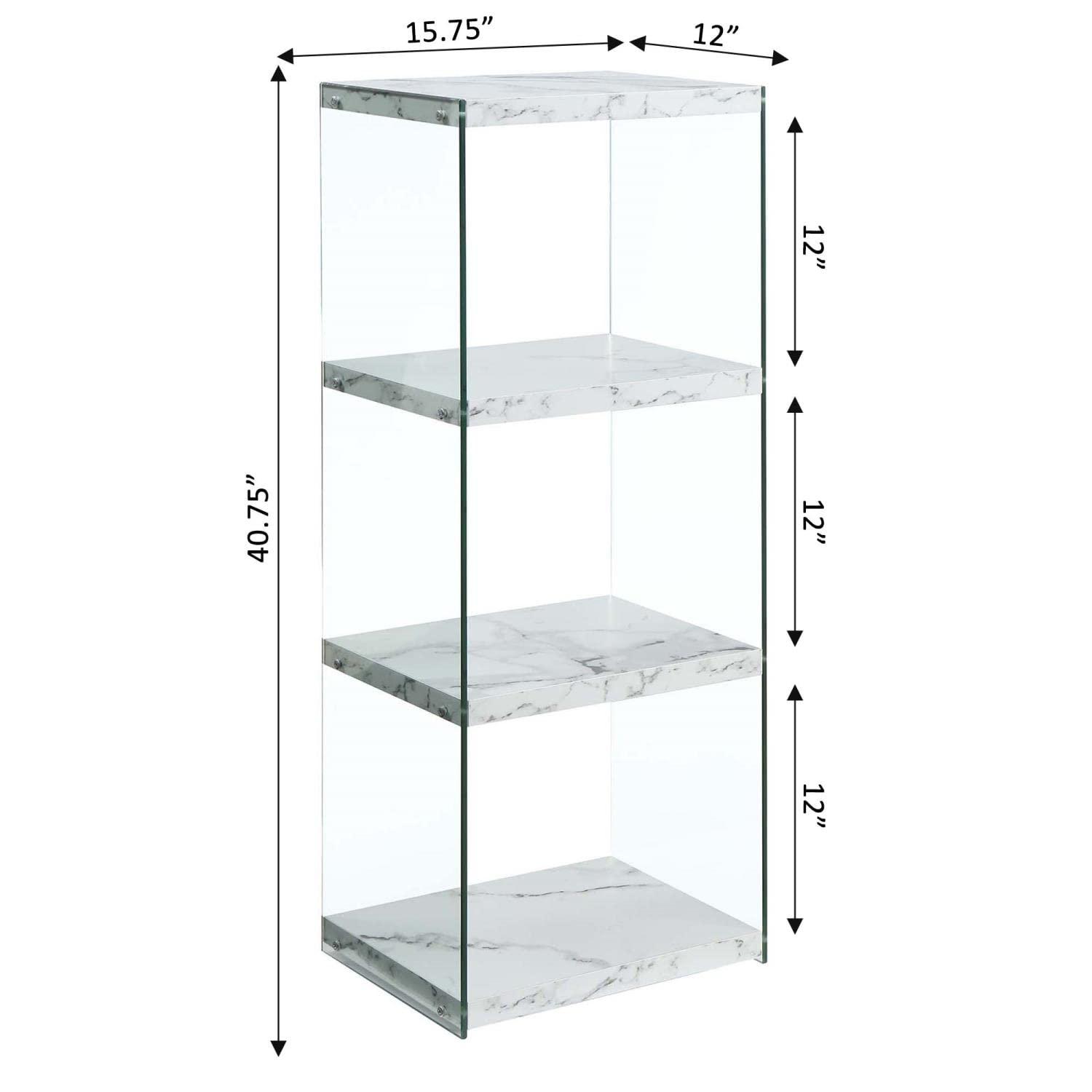 Convenience Concepts Soho 4 Tier Tower Bookcase