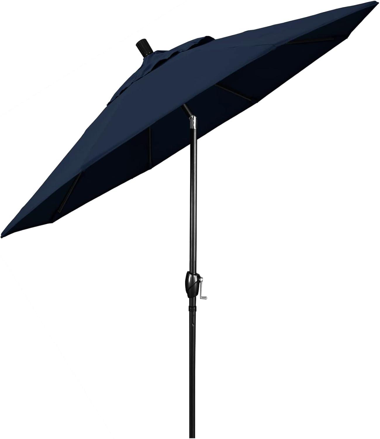 7.5 ft Navy Blue Aluminum Market Patio Umbrella with Crank Lift