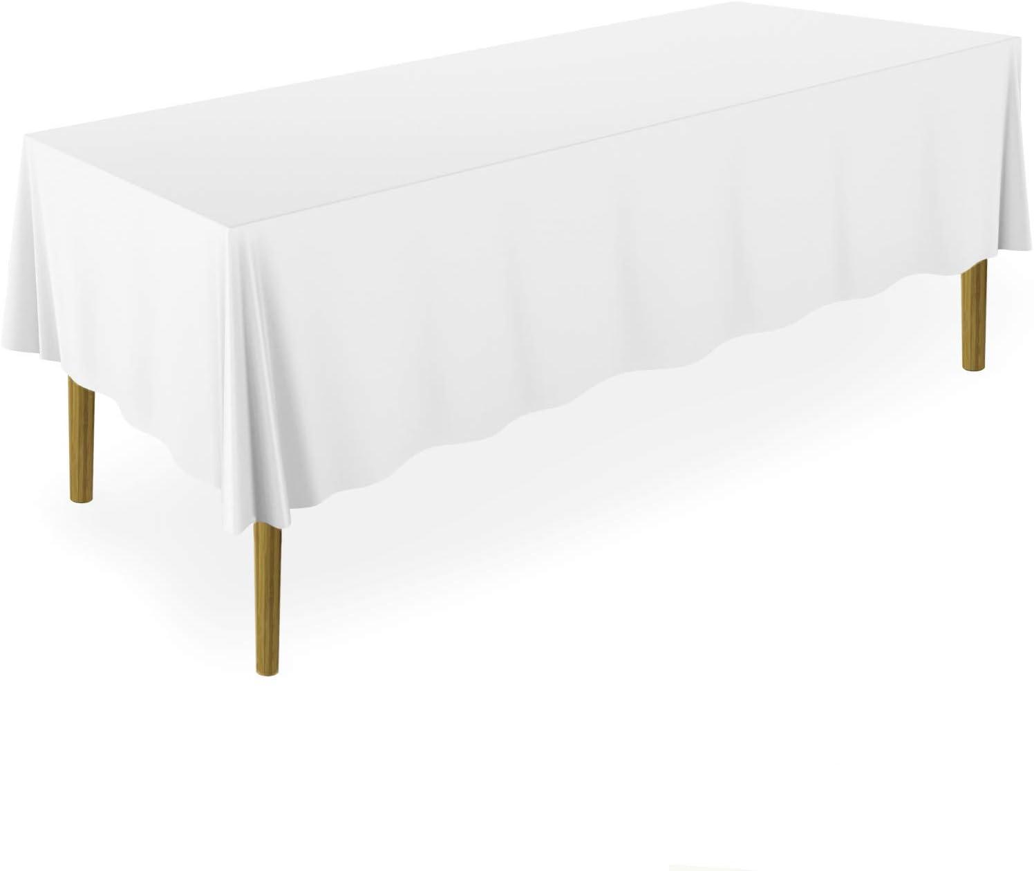 Lann's Linens Solid Color Rectangular Tablecloth (Set of 10)