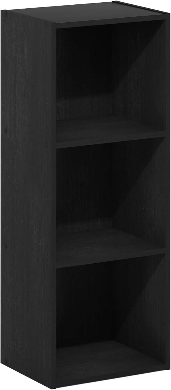 Furinno Pasir 3-Tier No Tool Assembly Open Shelf Bookcase, Blackwood