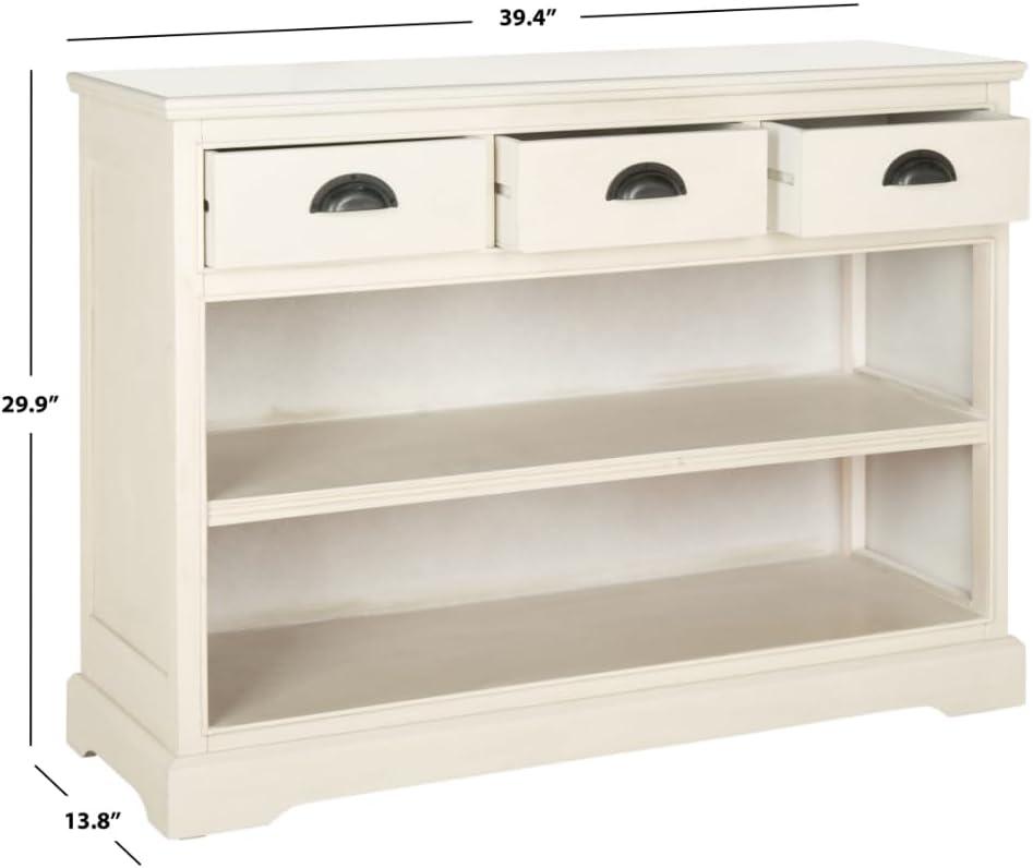 Prudence Book Shelf - AMH5727 - Vintage White - Safavieh Couture