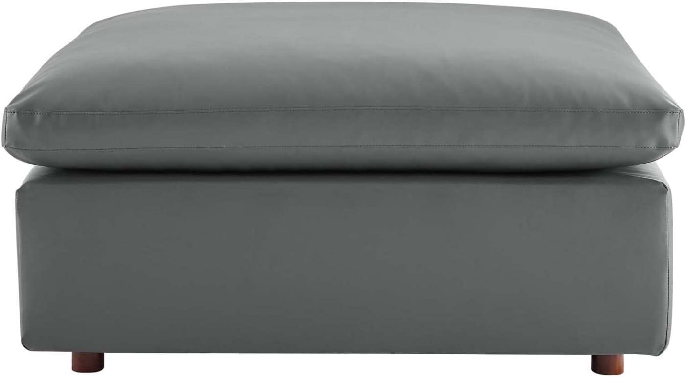 Modway Commix Down Filled Overstuffed Vegan Leather Ottoman