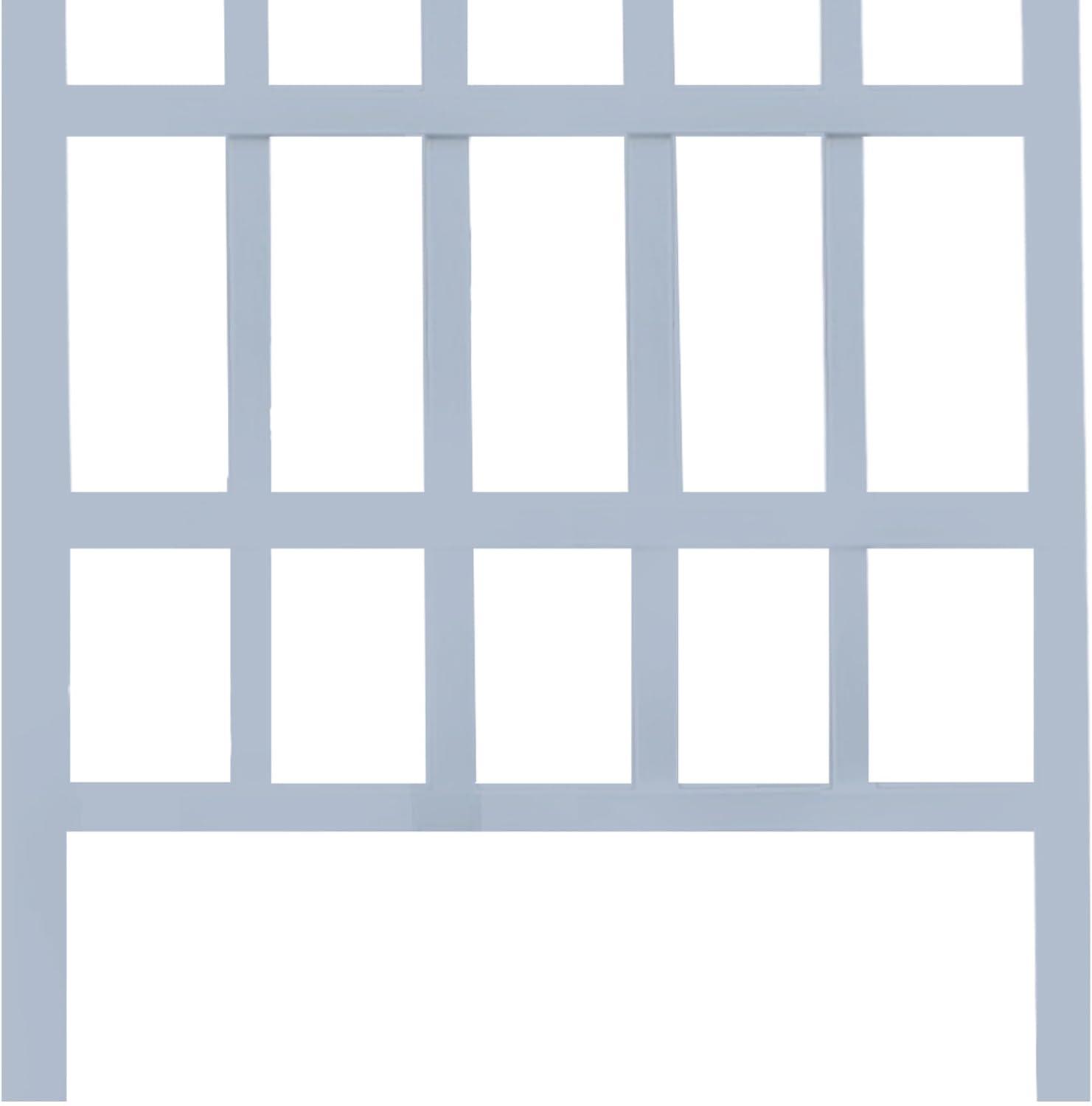 Dura-Trel Inc Dura-Trel Melrose 35 x 75 Inch Vinyl Outdoor Garden Patio Plant Trellis, White